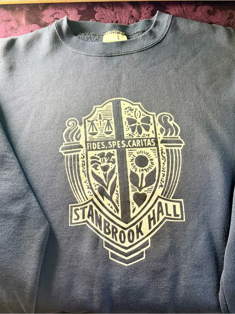 Vintage Stanbrook Hall Crest Navy Crewneck Sweatshirt